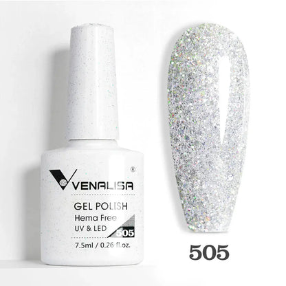 VENALISA 7.5ml Nail Gel Polish VIP5 HEMA Free Semi Permanent Soak off UV LED Nail Gel Varnish Full Coverage Nail Gel Lacquer Makeup art