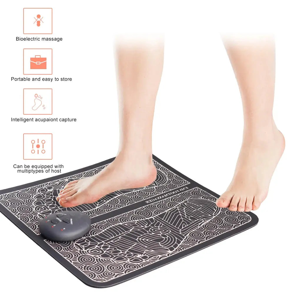 Electric Massage Sole Pad Relieve Sore Feet Leg Cramps Pulse Sole Massager EMS Foot Massager Pad Improve Blood Circulation Makeup art