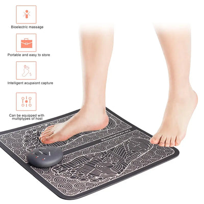 Electric Massage Sole Pad Relieve Sore Feet Leg Cramps Pulse Sole Massager EMS Foot Massager Pad Improve Blood Circulation Makeup art