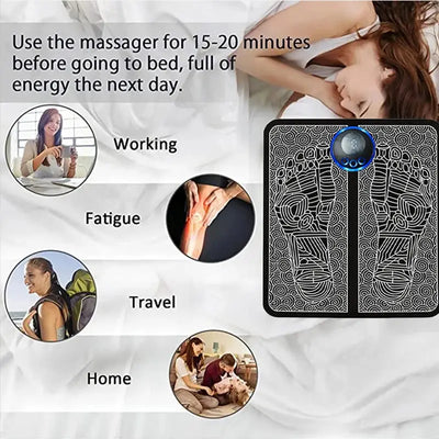 Electric Foot Massager Pad Muscle Massage Relaxation Trainer For Massage Fitness Outdoor Sport Home Family Relax Makeup art