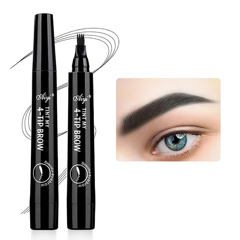 4 fork microblading eyebrow pencil waterproof eyebrow pencil natural long-lasting eyebrow makeup five colors Makeup art