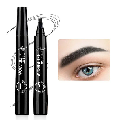 4 fork microblading eyebrow pencil waterproof eyebrow pencil natural long-lasting eyebrow makeup five colors Makeup art