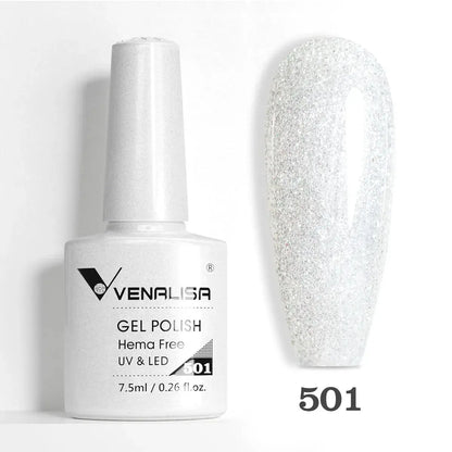 VENALISA 7.5ml Nail Gel Polish VIP5 HEMA Free Semi Permanent Soak off UV LED Nail Gel Varnish Full Coverage Nail Gel Lacquer Makeup art