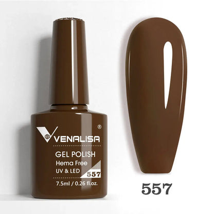 VENALISA 7.5ml Nail Gel Polish VIP5 HEMA Free Semi Permanent Soak off UV LED Nail Gel Varnish Full Coverage Nail Gel Lacquer Makeup art