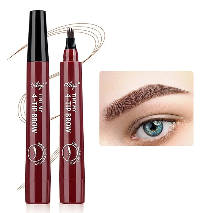 4 fork microblading eyebrow pencil waterproof eyebrow pencil natural long-lasting eyebrow makeup five colors Makeup art