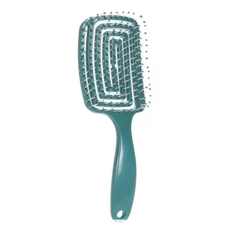 1Pcs Elastic Massage Comb Hollow Out Hair Brush Scalp Massage Combs Hair Styling Detangler Fast Blow Drying Detangling Tool Makeup art