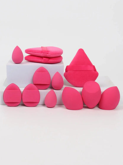 12-Piece All-Purpose Makeup Sponge Set, Made of 3 Loose Powder Puffs, 3 Mini Air Cushion Puffs, 3 Beauty Eggs and 3 Mini Beauty Makeup art