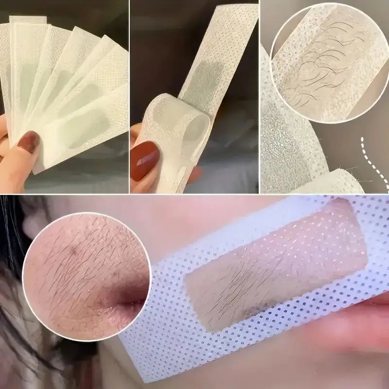 10/20/30/50 Pcs Depilatory Wax Strips For Hair Removal Wax Paper Cold Wax Strips Paper For Face Neck Arm Leg Body Beauty Tools Makeup art