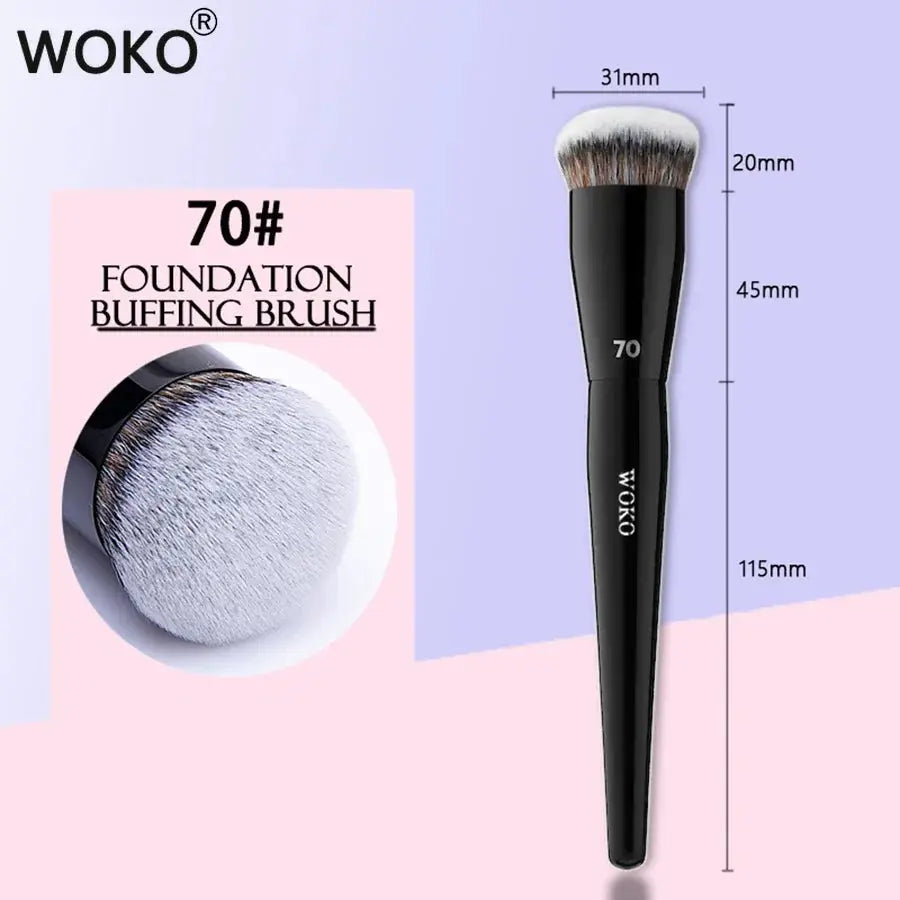 Flat Top Foundation Makeup Brushes Flat Angled Synthetic Hair Face Contour Foundation Liquid Cream Bronzer Buffing Makeup Tool Makeup art