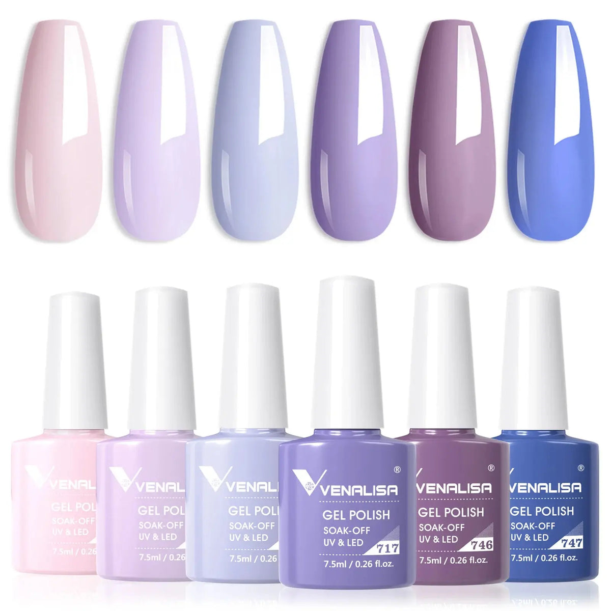 VENALISA 7.5ml Nail Gel Polish VIP5 HEMA Free Semi Permanent Soak off UV LED Nail Gel Varnish Full Coverage Nail Gel Lacquer Makeup art