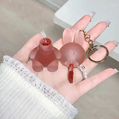 Gege Bear Rabbit Lip Glaze, Matte Velvet Lip Clay Long-lasting Color Non-drying Lipstick Makeup art
