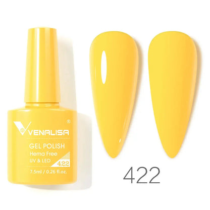 VENALISA 7.5ml Nail Gel Polish VIP5 HEMA Free Semi Permanent Soak off UV LED Nail Gel Varnish Full Coverage Nail Gel Lacquer Makeup art