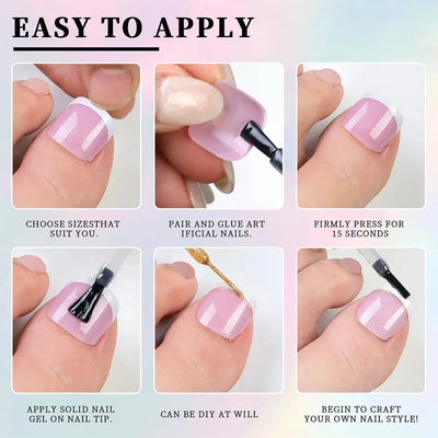 120pcs Short Square False Toe Nail Tips Pink French Soft Gel Press On Toenails White Edge Fake Toe nails Full Cover Toe Nail Tip Makeup art