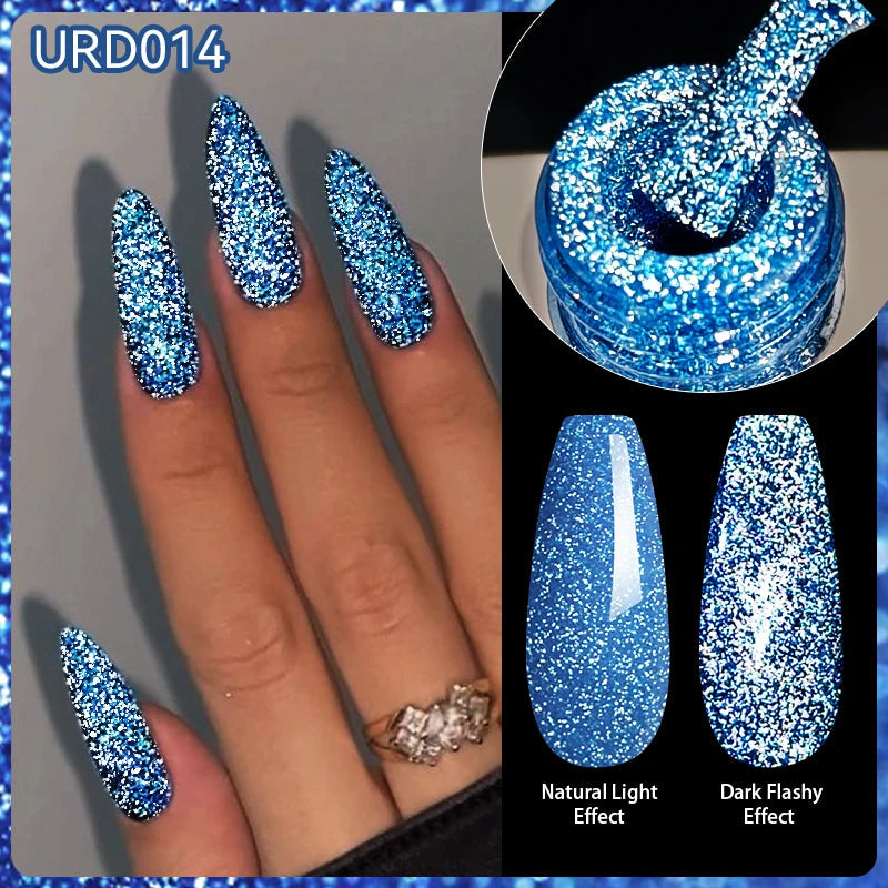 The Diamond Glow™ | Reflective Glitter Gel Polish Makeup art