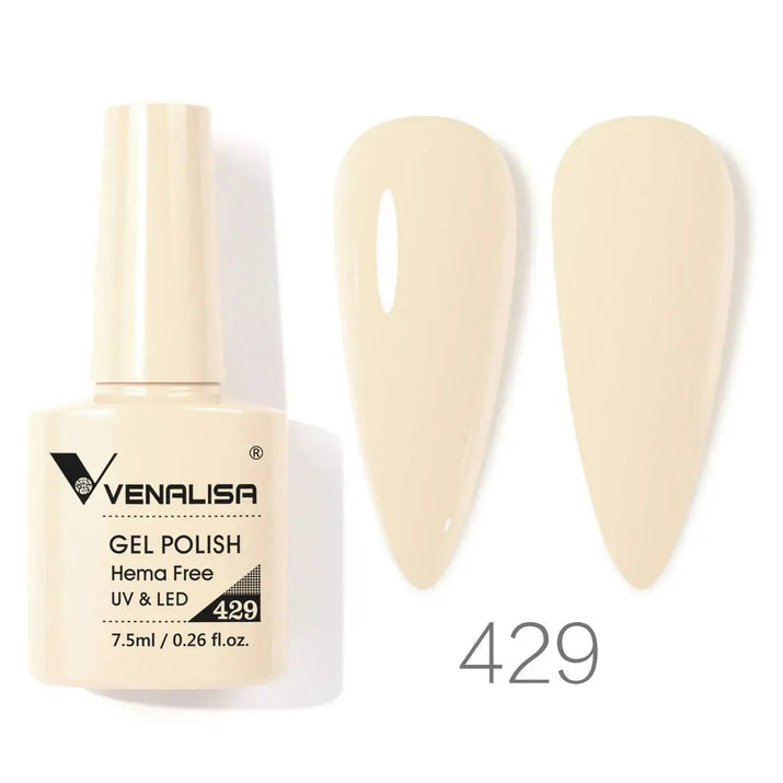 VENALISA 7.5ml Nail Gel Polish VIP5 HEMA Free Semi Permanent Soak off UV LED Nail Gel Varnish Full Coverage Nail Gel Lacquer Makeup art