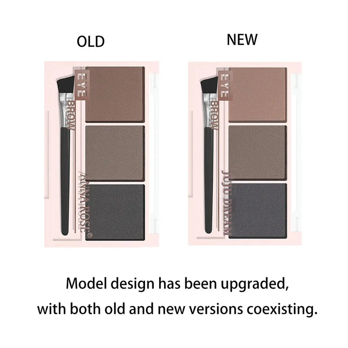 Three-color eyebrow powder shadow three-dimensional eyebrow shape waterproof and sweat-proof natural long-lasting eyebrow powder Makeup art