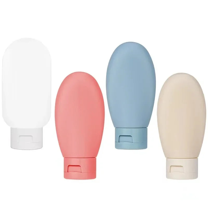 Travel Bottle Set – 4pcs Refillable 60ml + 12 Soft Tubes.