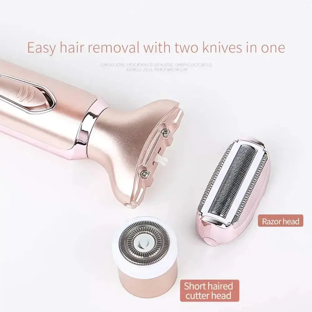 2 In 1 portable Electric Haircut Trimmer epilator woman facial intimate area for body hair removal Sex Shaver Bikini Pubic Rosor Makeup art