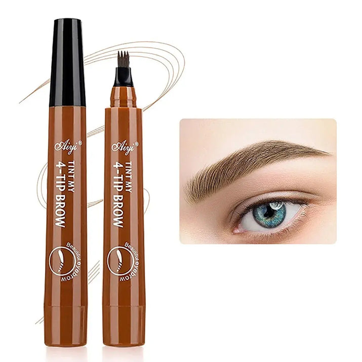 4 fork microblading eyebrow pencil waterproof eyebrow pencil natural long-lasting eyebrow makeup five colors Makeup art