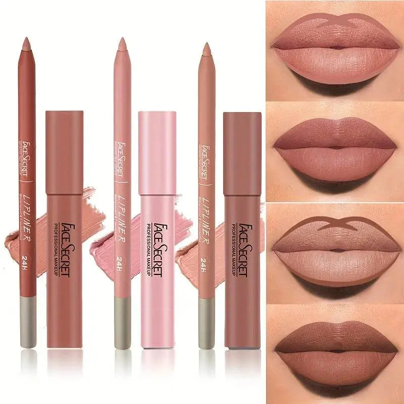Matte Lipliner&Lipstick Set,Waterproof， Long Lasting Lip Makeup, Soft Matte Color Rendering,Women's Makeup Cosmetics Makeup art