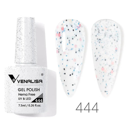 VENALISA 7.5ml Nail Gel Polish VIP5 HEMA Free Semi Permanent Soak off UV LED Nail Gel Varnish Full Coverage Nail Gel Lacquer Makeup art