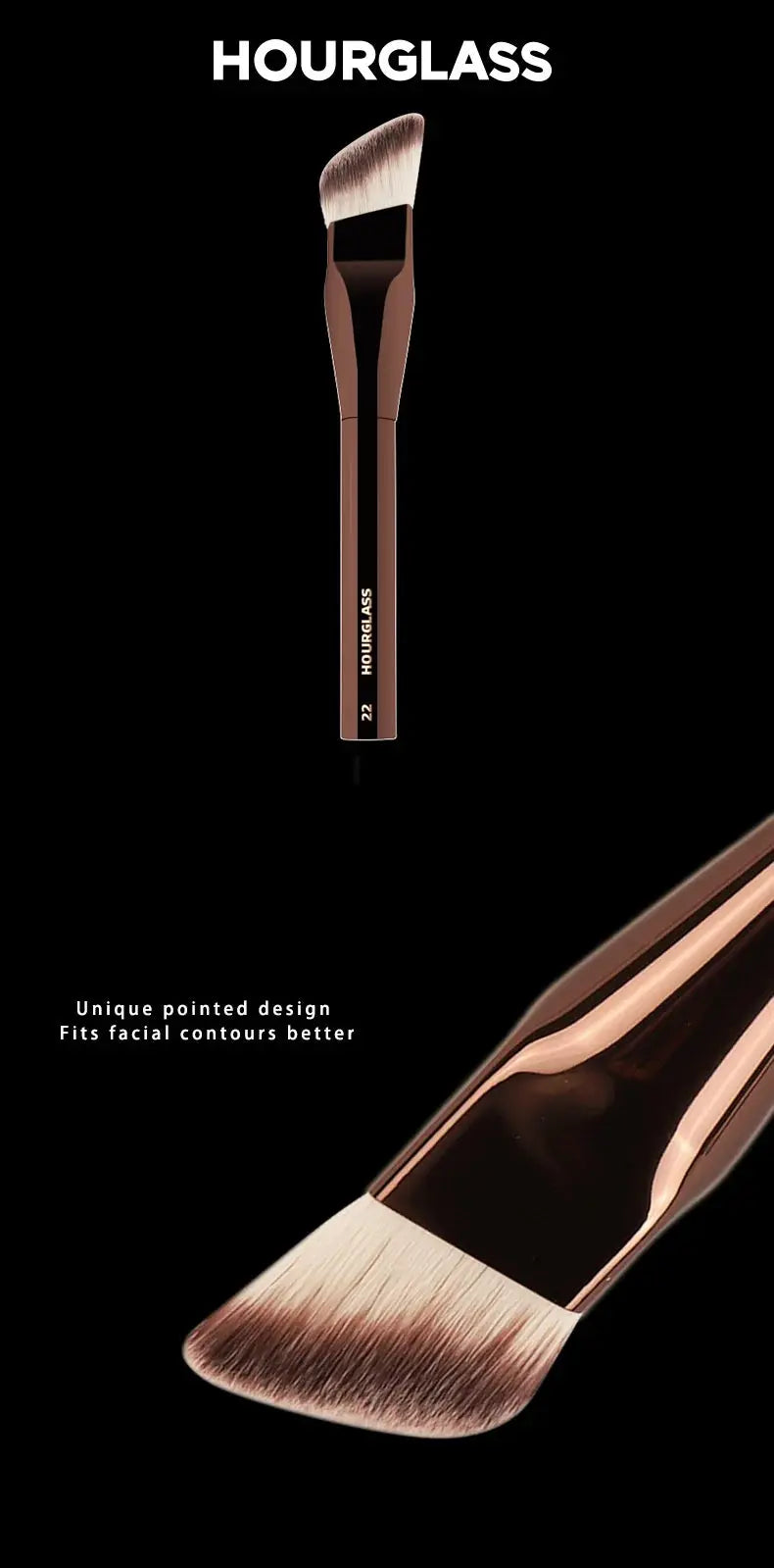 HOURGLASS Angled Liquid Foundation Brushes Foundation Cream Brush Blush Brush  Base Make Up Tool-022 Makeup art