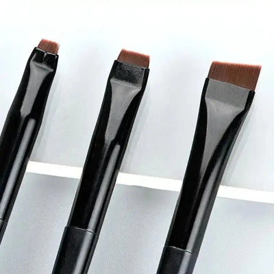 3-Piece Eyeliner & Eyebrow Brushes Set - Ultra-Fine & Flat Tips for Precise Control, High-Quality Precision Makeup Application Makeup art