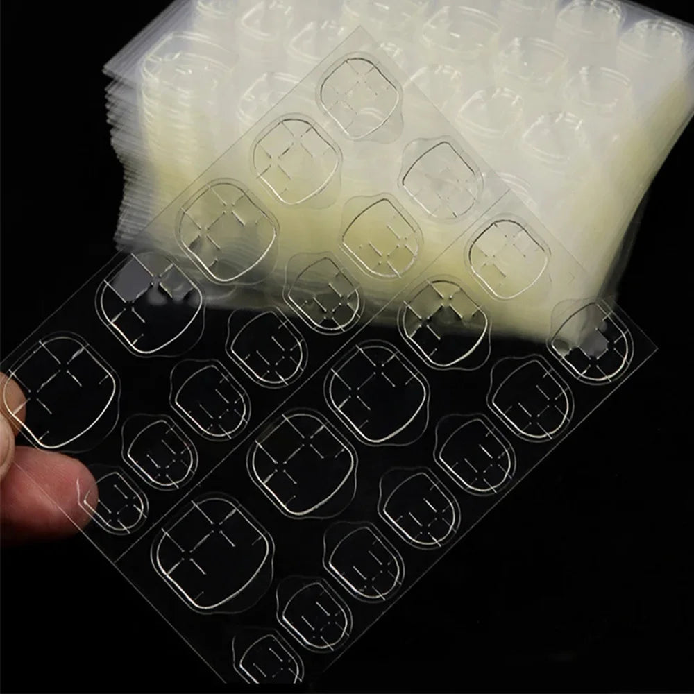 Double Side Nail Glue Sticker Adhesive Tabs for Fake Nails Supre Sticky Waterproof Breathable Nail Jelly Glue Makeup art