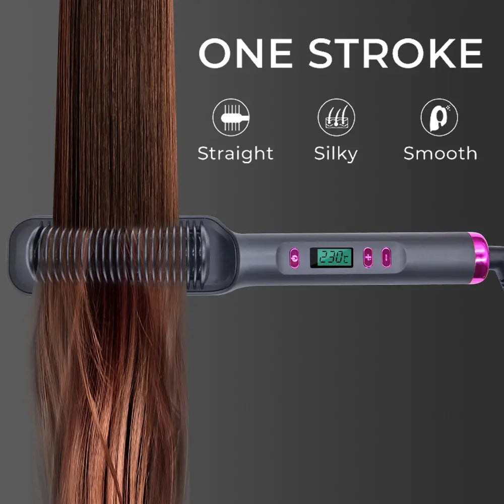 Electric Hot Comb Multifunctional Straight Hair Straightener Comb Negative Ion Anti-Scalding Styling Tool Straightening Brush Makeup art