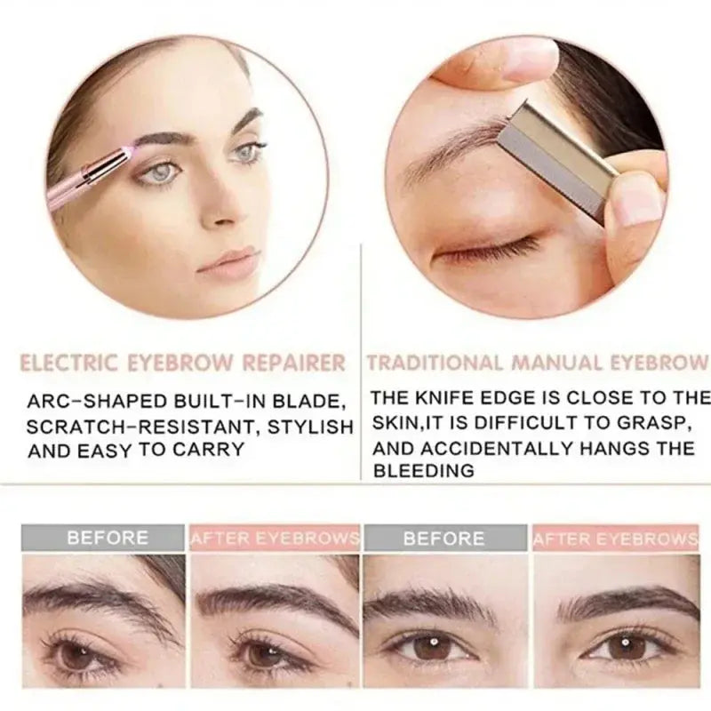Electric Face Eyebrow Trimmer Eye Brow Shaper Pencil Hair Remover For Women Makeup Painless Automatic Eyebrow Shavers Depilator Makeup art