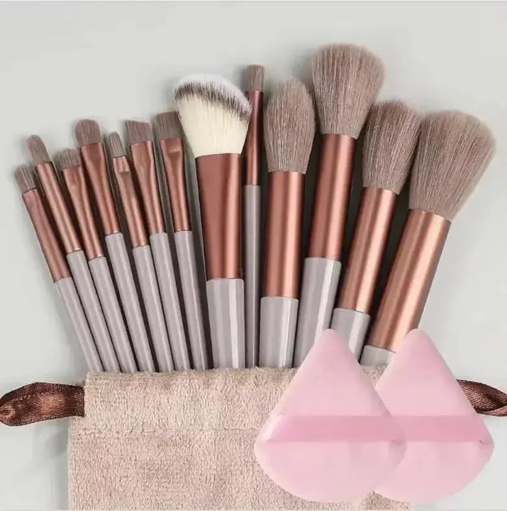 13pcs Premium Synthetic Nylon Bristle Makeup Brush Set - Soft, Gentle, and Cruelty-Free for Flawless Foundation, Blush, Powder, Makeup art