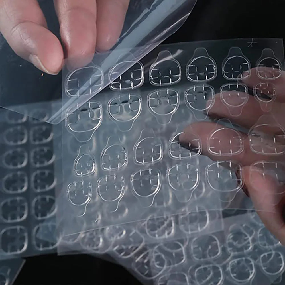 Double Side Nail Glue Sticker Adhesive Tabs for Fake Nails Supre Sticky Waterproof Breathable Nail Jelly Glue Makeup art