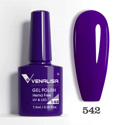 VENALISA 7.5ml Nail Gel Polish VIP5 HEMA Free Semi Permanent Soak off UV LED Nail Gel Varnish Full Coverage Nail Gel Lacquer Makeup art