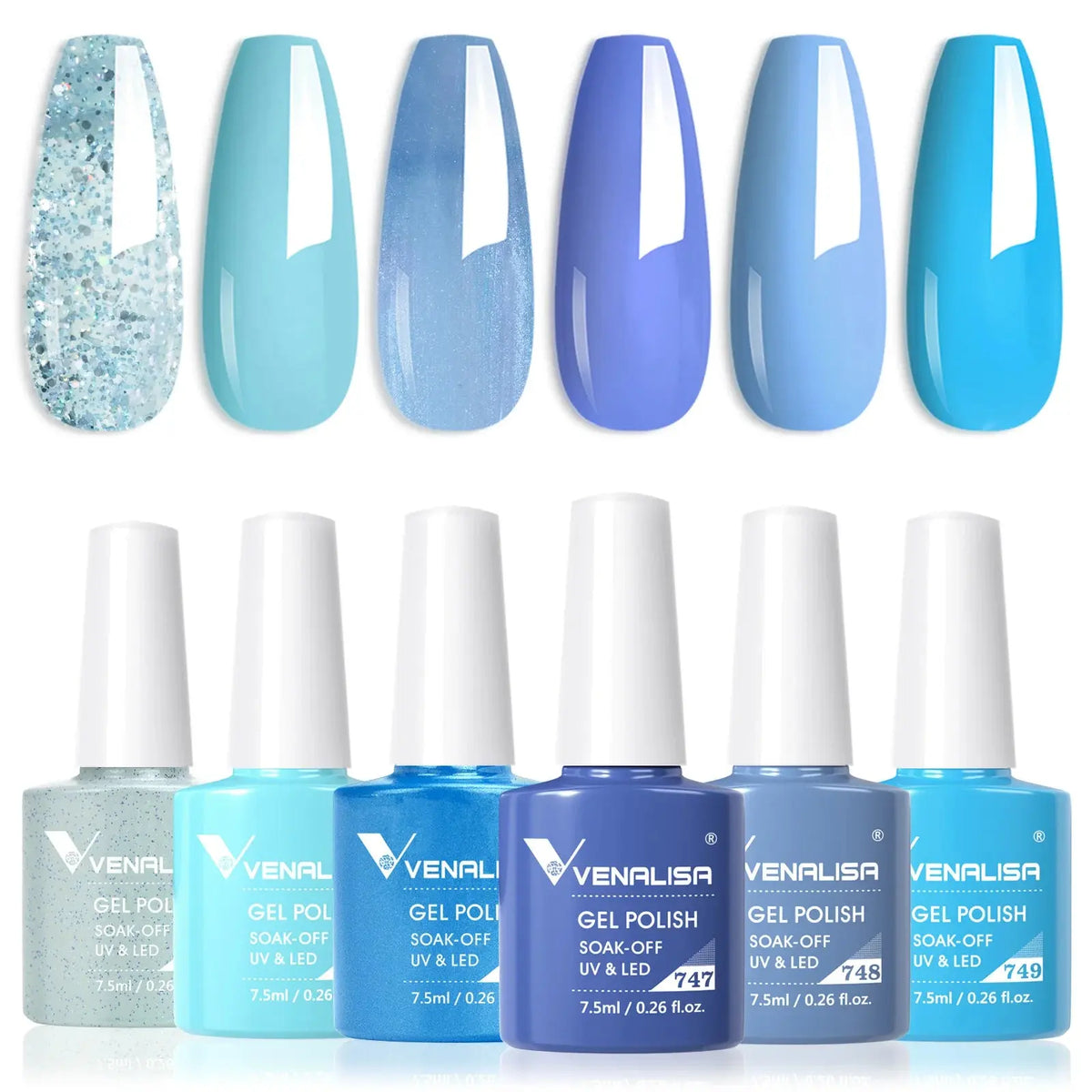 VENALISA 7.5ml Nail Gel Polish VIP5 HEMA Free Semi Permanent Soak off UV LED Nail Gel Varnish Full Coverage Nail Gel Lacquer Makeup art