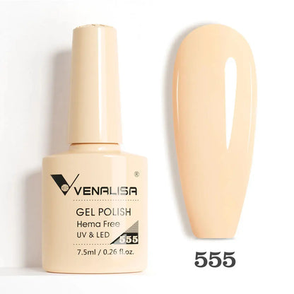 VENALISA 7.5ml Nail Gel Polish VIP5 HEMA Free Semi Permanent Soak off UV LED Nail Gel Varnish Full Coverage Nail Gel Lacquer Makeup art