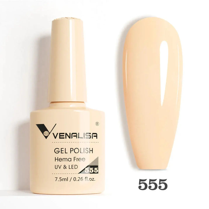 VENALISA 7.5ml Nail Gel Polish VIP5 HEMA Free Semi Permanent Soak off UV LED Nail Gel Varnish Full Coverage Nail Gel Lacquer Makeup art