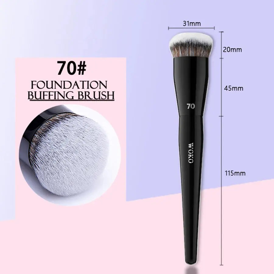 Flat Top Foundation Makeup Brushes Flat Angled Synthetic Hair Face Contour Foundation Liquid Cream Bronzer Buffing Makeup Tool Makeup art