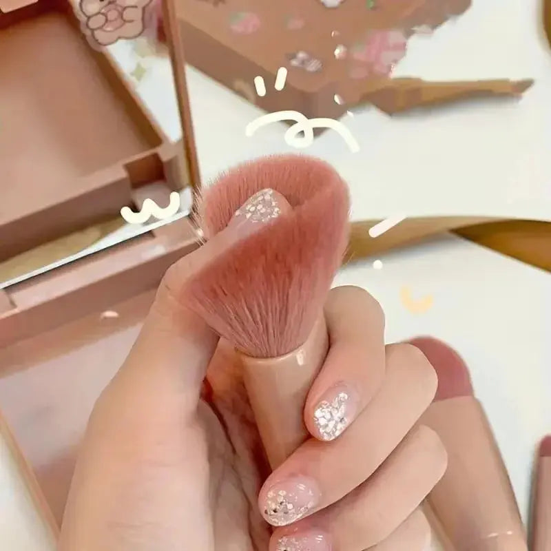 5pcs Travel Size Makeup Brushes Set Mini Makeup Brushes, Small Complete Function Cosmetic Brushes Kit With Case And Mirror5pcs T Makeup art