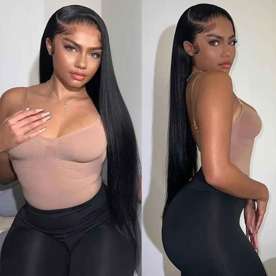 Glueless Bone Straight 4X4 Hd Lace Frontal Wig 13X6 13X4 Black Lace Front Wig Human Hair 5x5 Natural Brazilian Transparent Wigs Makeup art