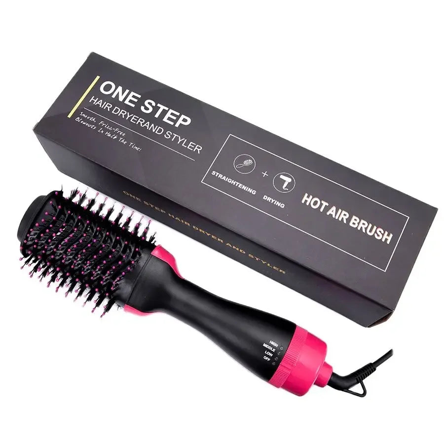 Women Hair Dryer Brush Hair Dryer Straightener Curler Massager 4 In 1 Rapid Warming One Step Volumizer Hot-Air Hair Brushes Makeup art