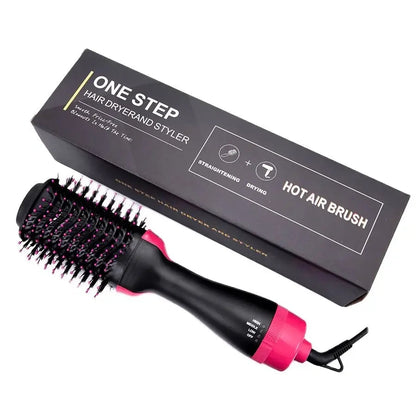 Women Hair Dryer Brush Hair Dryer Straightener Curler Massager 4 In 1 Rapid Warming One Step Volumizer Hot-Air Hair Brushes Makeup art