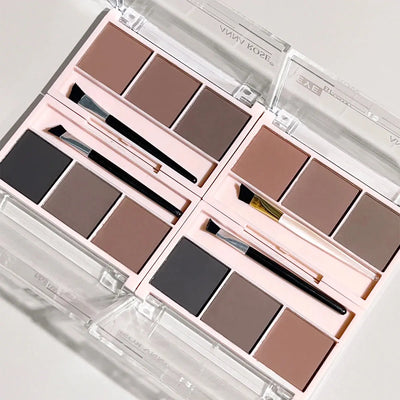 Three-color eyebrow powder shadow three-dimensional eyebrow shape waterproof and sweat-proof natural long-lasting eyebrow powder Makeup art
