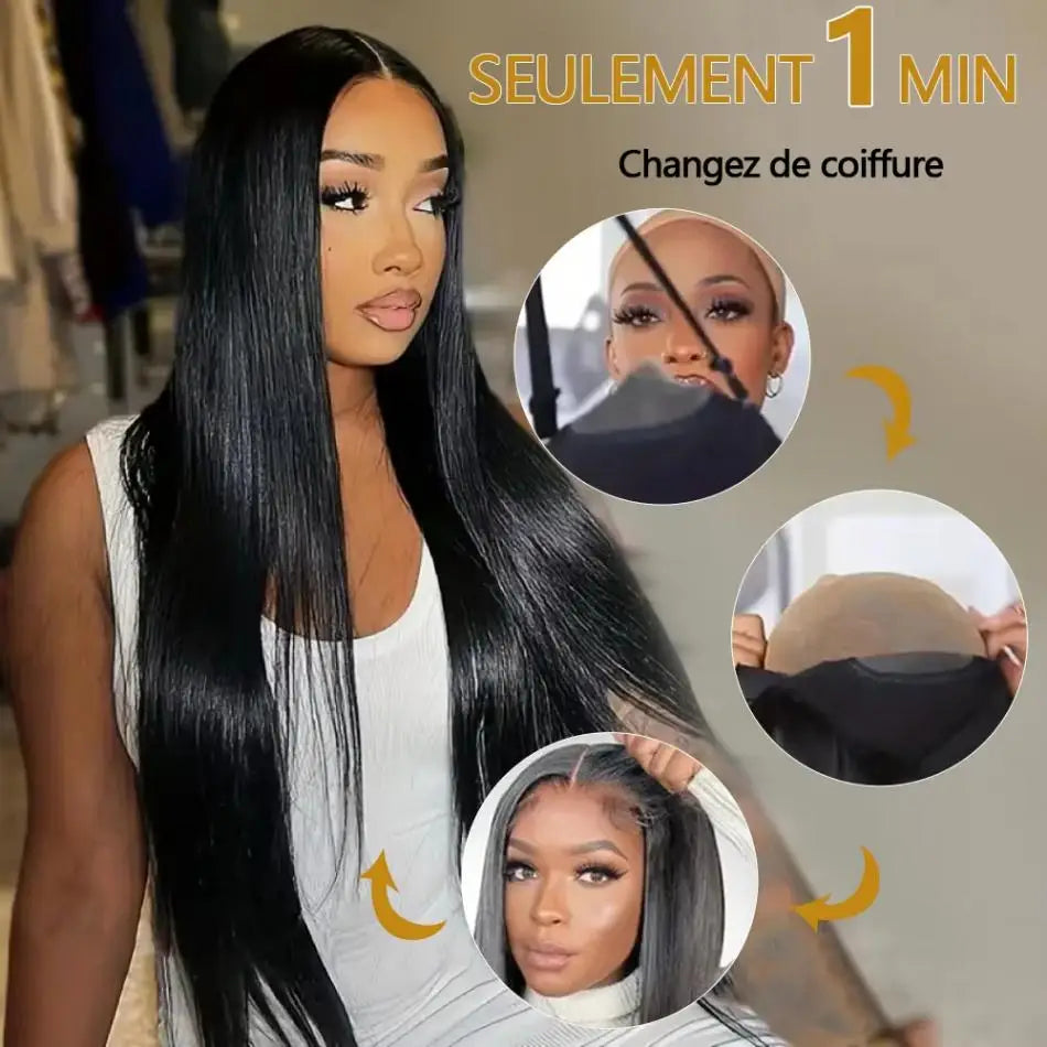 Glueless Bone Straight 4X4 Hd Lace Frontal Wig 13X6 13X4 Black Lace Front Wig Human Hair 5x5 Natural Brazilian Transparent Wigs Makeup art