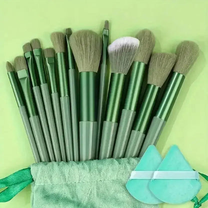13pcs Premium Synthetic Nylon Bristle Makeup Brush Set - Soft, Gentle, and Cruelty-Free for Flawless Foundation, Blush, Powder, Makeup art