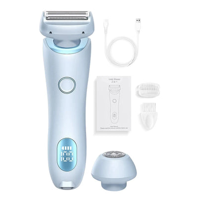 2-in-1 Bikini & Body Trimmer - Women's IPX7 Waterproof Electric Shaver for Face Underarms Legs, Painless Hair Removal Kit Makeup art
