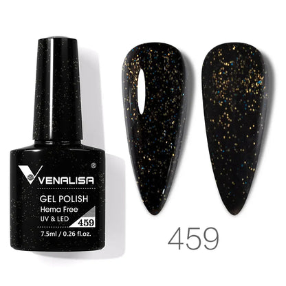 VENALISA 7.5ml Nail Gel Polish VIP5 HEMA Free Semi Permanent Soak off UV LED Nail Gel Varnish Full Coverage Nail Gel Lacquer Makeup art