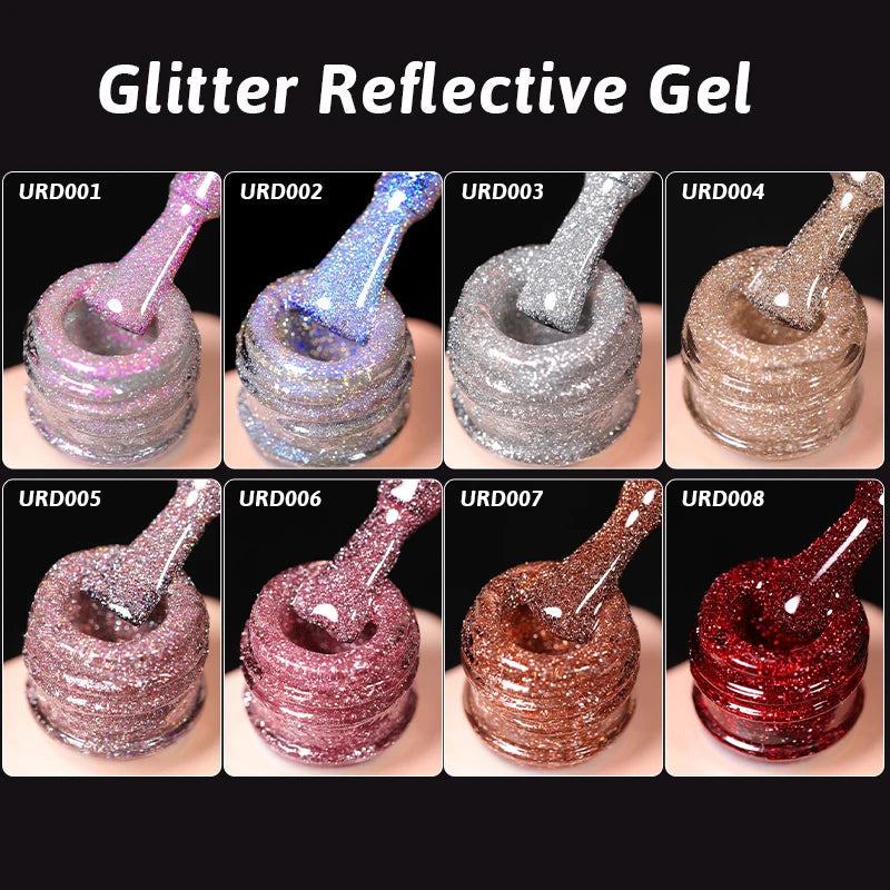 The Diamond Glow™ | Reflective Glitter Gel Polish Makeup art