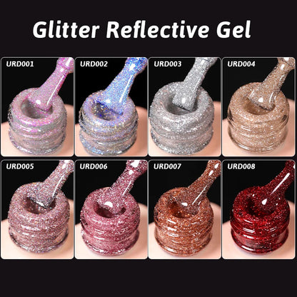 The Diamond Glow™ | Reflective Glitter Gel Polish Makeup art