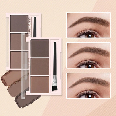 Three-color eyebrow powder shadow three-dimensional eyebrow shape waterproof and sweat-proof natural long-lasting eyebrow powder Makeup art