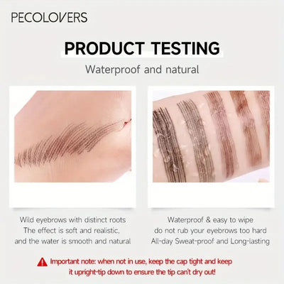 6 Colors 1pc Eyebrow Pen Waterproof 4 Split Tip Eyebrows Pen Eyebrow Tattoo Pen Waterproof Liquid Black Eyebrow Makeup Pencil Makeup art
